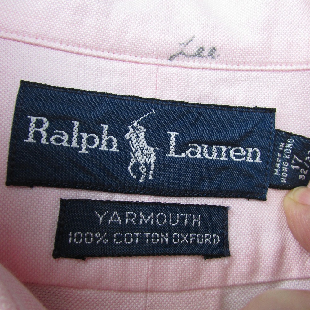 Ralph Lauren Yarmouth Shirt Mens Extra Large Pink 100% Cotton Oxford Pony Logo - Picture 4 of 6